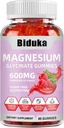 900(600+300) mg Magnesium Glycinat-Gummien, L-Threonat, Calcium, Natrium, Vitamin K, D, B6, Vegan, 60 Zähler