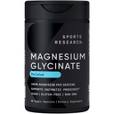 Sport Research® Magnesium Glycinate - unterstützt restful Sleep & Enzymatic Processes - 160 mg Chelat Magnesium - Vegan Capsule - 90 Count