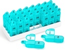 Zoksi Monatliche Pille Organizer 2 Mal pro Tag, 30 Tage Pille Box Organizer Am Pm, Tägliche Pille Case mit 32 großen Komponenten für jeden Tag, Portable Travel Pill Container für Vitamine und Medizin(Cyan)