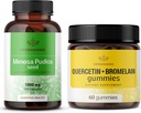 HERBAMA Mimosa Pudica und Quercetin Kit - Bundle von 1000 mg Mimosa Pudica Capsules & 800 mg Quercetin und Bromelain Gummies - Vegan, Non-GMO, Sugar & Alcohol-Free - 2 Pack