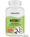 MagicMag C von NaturalSlim, Magnesium Citrat mit Kalium für Muskelentspannung, Schlafqualität, Nervenfunktion und Elektrolytunterstützung, Tägliche Magnesiumergänzung für Männer und Frauen, 100 Kapseln 1pk