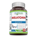 Pure Naturals Melatonin Ergänzung | 10 mg pro Servieren | 120 Tabletten | Non-GMO | Gluten-Free | Made in USA
