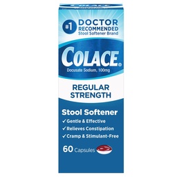 Colace Regular Strength Stool Softener 100 mg Kapseln 60 Count Docusate Sodium Stool Softener für gesundes Dependable Relief