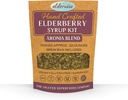Elderwise Elderberry Aronia Berry Syrup Kit - Elderberries, Aronia Berries, Rosehips, Ginger, Echinacea, Cinnamon, and Cloves, Makes 32oz Syrup, Brewing Bag Included