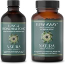 Natura Health Products Lung & Bronchial Tonic und Flew Away Supplement Bundle - Beruhigt und senkt das Atemsystem - Immunsystem Unterstützung & Saisonale Verteidigung