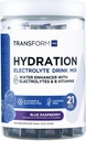 TransformHQ Hydration Drink Mix (21 Single-Serving Packets, Blue Raspberry) - Hydration Supplement Mischung mit Vitaminen und Elektrolyten