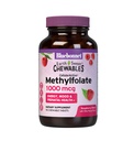 Bluebonnet EarthSweet Methylfolate 1000 mcg Cellular Active Coenzym 5-MTHF L Methyl Folate Supplement - Prenatal & Energy Support - Non-GMO, Vegan, Gluten-Free - Raspberry - 90 Chewable Tablets