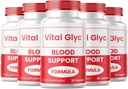 (5 Pack) Vital Glyc Capsules, Official Blood Support Formula, Blood Vessel Cleaner, Glyco Optimizer Pills, unterstützt Gesamtgesundheit & Wellness, Vital Supplement Powder (300 Kapseln)