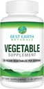 Best Earth Naturals Integratore di verdure con 20 Frullato di verdure - Vitamine di energia per le donne e gli uomini 30 giorni di alimentazione (30 capsule)