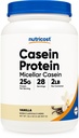 Nutricost Casein Protein Powder 2lb Vanille - Micellar Casein, Glutenfrei, Non-GMO