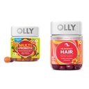 OLLY Multi + Probiotico Adulto Multivitamina Gummy, 1 miliardo di CFU, Digestivo e Immune Supporto & Capelli Celeste, Supporta capelli sani, Cheratina, Biotina, AMLA, Chewable Supplement, 30 giorni