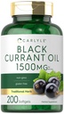Carlyle Black Currant Oil Softgels | 1500mg | 200 Count | Non-GMO und Gluten Kostenlose Formel | Schwarz Johannisbeere Samenöl