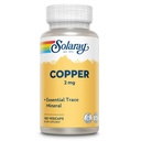 Solaray Kupfer 2 mg | Gesunde rote Blutzellbildung, Immun- und Nervenfunktion Unterstützung | Non-GMO | 100ct