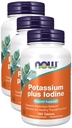 JETZT Lebensmittel Kalium Plus Jod, 180 Tabletten (Pack von 3)