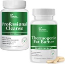 DR VITAMIN SOLUTIONS Professional Detox Cleanse and Thermogenic Fat Burner Bundle - 15 Tage Cleanse for Weight Management, Gut Health und Bloating Relief - 2-Pack jedes