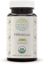 HerbEra Hibiscus USDA Organic 60 Capsule | Natural Herbal Supplement | Capsule Vegetariani Organici Certificati e Ibiscus Organico (Hibiscus sabdariffa) Dried Flower (60 Capsule)