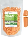XPRS Nutra Größe 00 Leere Kapseln - 500 Zähler leere vegane Kapseln - Vegetarische leere Pillen - DIY Gemüse Kapsel Füllung- Veggie Pillen Caps (Peach)