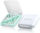 Kleine Pille Box, Reise Pille Fall, Dtouayz tragbare Medizin Organizer, Vitamin und Medikamente Spender, niedliche tägliche Pille Box für Geldbeutel oder Tasche, Wasserdicht 4 Compartment Reisen Pille Container