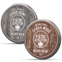 Viking Revolution Citrus und Sandalwood Bart Balm - Butter mit Argan Öl, Weichmacher mit Jojoba Öl, Moisturizer mit Bienenwachs - Wachs für Männer mit Mango Butter (2oz, 2 Pack)