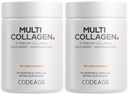 Codeage Multi Collagen Capsules – 5 Collagen Types I, II, III, V & X – Hydrolyzed Grass-Fed Bovine Protein mit Ashwagandha, Amla und Vitaminen - 2-Pack