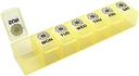 EZY DOSE Settimanale (7-Giorni) Caso di pillola giornaliero, Medicina Planner, Vitamin Organizer, Contenitore di supplemento, Grandi scomparti, Giallo Daisy Days Design, Facile da aprire, Travel-Friendly, BPA Free
