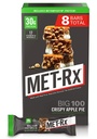 MET-Rx Big 100 Protein Bar, Meal Sostituzione, 30G Protein, Gluten Free, Crispy Apple Pie, 3.52 oz. ea, 8 Count (Packaging May Vary)
