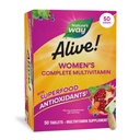 Nature's Way Alive! Täglich komplette Multivitamin für Frauen, unterstützt Energie Metabolismus, Haar, Haut und Nägel*, B-Vitamine, Superfood Antioxidantien, 50 Tabletten (Packaging May Vary)