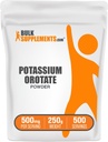 BulkSupplements.com Kalium Orotat Pulver - Kaliumergänzung, für Hydration Support, Mineral Supplement - Glutenfrei, 500mg pro Servierung, 250g (8,8 oz) (Pack von 1)