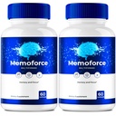 Memoforce Gehirn, Memoforce Pillen, Memoforce Bewertungen, Memoforce Supplement, Memoforce Kapseln Advanced Formula for Memory & Focus - Maximum Strengt - Brain Health Support (2 Pack)