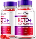 rize labs - - Metabolix Labs Keto Plus ACV Gummis - Gewicht-Management-Unterstützung Apfelessig-Ergänzung (120 Gummi)