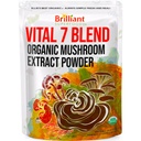 Ellie's beste 7 Pilz-Pulver-Gemisch-Ergänzung organische 114 Servierungen hohe Potenz doppelt extrahiert Cordyceps, Reishi, Türkei-Tail, Chaga, Lion's Mane - 4oz