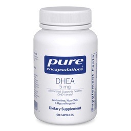 Reine Kapseln DHEA 5 mg - Immununterstützung & Hormone Balance* - Micronized DHEA - Glutenfrei & Vegan - 60 Kapseln