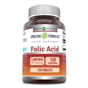 Erstaunliche Formeln Folsäure (Vitamin B9) Ergänzung | 5000 Mcg pro Portion | 120 Tabletten | Non-GMO | Gluten-Free | Made in USA