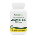 NaturesPlus Vitamin B12 2000 mcg - 60 Sustained Release Tablets - Energy & Immune Health Support - Gluten Free, Vegetarian - 60 Servings