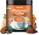 Pilz Kaffee Decaf, Fortgeschritten 13 in 1 Pilz-Pulver mit Löwen Mann, Cordyceps, Chaga, Reishi, Instant Kaffee Pilz-Ergänzung mit Adaptogens Rhodiola für Immun, Fokus, Energie | Vegan