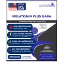Live To Shine Melatonin Aufnäher zum Schlafen - Plus GABA zu beruhigen vollbusige Gehirne schnell - Perfect Combo für Männer und Frauen - Langsame Veröffentlichung - 30 Aufnäher - USA Made