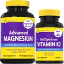 InnovixLabs Vitamin K2 & Magnesium Bundle Full Spectrum Vitamin K2 (90 Softgels) Advanced Magnesium (150 Time-Release Capsules). Unterstützt gesunde Knochen und Arterien. *