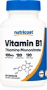 Nutricost Vitamin B1 (Thiamine) 100mg, 120 Kapseln - Glutenfrei und nicht-GMO