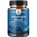 Herbal Adaptogen Mood Support Supplement - Berechnung Adaptogene Ergänzung für Stress & Cortisol Management mit Ashwagandha Rhodiola Rosea & Maca Root - Vegan Non GMO & Daytime Friendly - 60ct