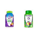 Vitafusion Fiber Well + Probiotics Gummi für Erwachsene, 60 Count Vitamin D3 Gummy Vitamine, Peach, BlackBerry und Erdbeeren Flavored, 50 mcg Vitamin D, 150 Count