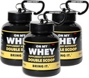ONMYWHEY Protein-Pulver-Container zu gehen - Travel Water Bottle Funnel für Mischungen, Portable Pre Workout Supplement Container & Dispenser Funnels, Mini Preworkout Ergänzungen Halter Schlüsselanhänger Flaschen