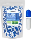 XPRS Nutra Größe 0 Leere Kapseln - 1000 Graf Leere Gelatine Kapseln - Pillen DIY Kapsel Füllung - Pure Bovine Pill Gel Kapseln für Do-It-Yourself Ergänzungen (blau/weiß)
