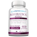 Genehmigte Science® Resveratrol - 1000 mg Trans Resveratrol - 250 mg Polyphenol - 98% Reinheitsgrad - Inklusive Bioperine® - 60 Vegan Friendly Capsules - 1 Flasche