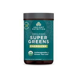 Antike Ernährung Bio SuperGreens Energizer Pulver mit Probiotika und B12, hergestellt aus echten Früchten, Gemüse und Kräutern, für Verdauungs-, Entgiftungs- und Energieunterstützung, 25 Portionen