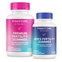 Pink Stork Fertility Gummis für Frauen und Männer - Prenatal Conception Support - Inositol, COq10, Folate - Hormonal Balance