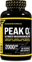 Primaforce Peak O2 Performance Mushroom Powered Oxygen Absorption Booster (180 Kapseln) (2.000 mg pro Servierung, 60 Servierungen) - Athletic Performance Supplement, Ultimate Mushroom Blend