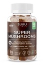 SUKU Vitamine - Super Pilz -Reishi Chaga, Türkei Tail & Lions Mane Blend Gummis für Immunität - einfach zu kauen - Non GMO, Gluten Sugar Free - Espresso Decaffeinated Flavored Gummy Vitamins, 50 Count