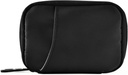 Pill Box 7 Day Pill Case Travel Pill Organizer Bag avec zipper Portable Weekly Case Taille compacte pour le support de supplément de vitamine, couleur solide noir