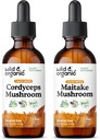 Wild & Organic Cordyceps Pilz Tinktur 2 fl oz & Maitake Pilz Tinktur 2 fl oz