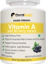 Eterna.l-Gesundheit Vitamin A (Doppelstärke) mit Bilberry-Extrakten und Retinyl Palmitate-Extrakten- Hohe Potenzform - Unterstützt gesundes Vision & Immunsystem und gesundes Wachstum – 90 Veg-Kapseln